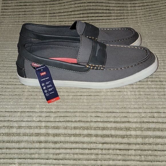 Levi’s Comfort Gray Slip -On Lightweight Penny Loafer Shoes Size 13 NWT - Picture 2 of 10